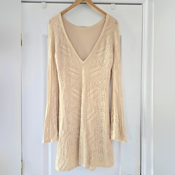 Just Fab Open Knit Fitted Dress, size XL - Picture 2 of 5